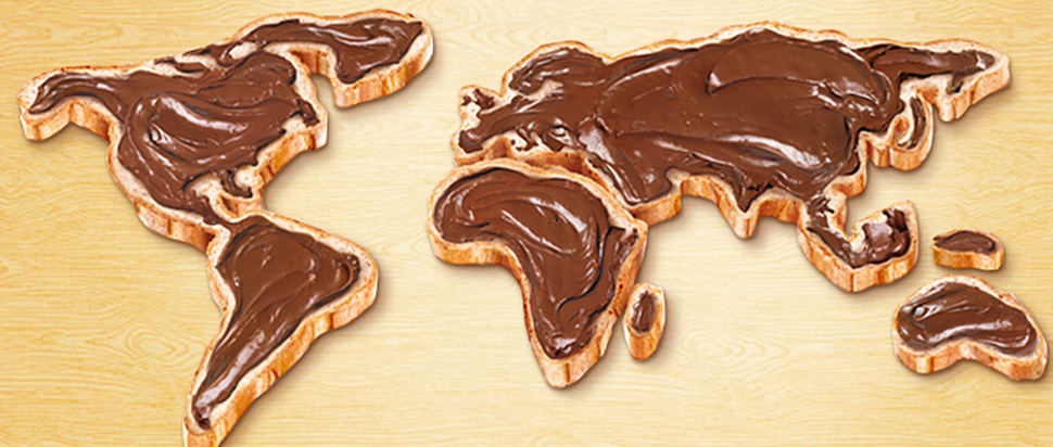 carte du monde Nutella