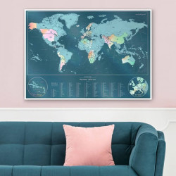 Carte du monde à gratter brillante