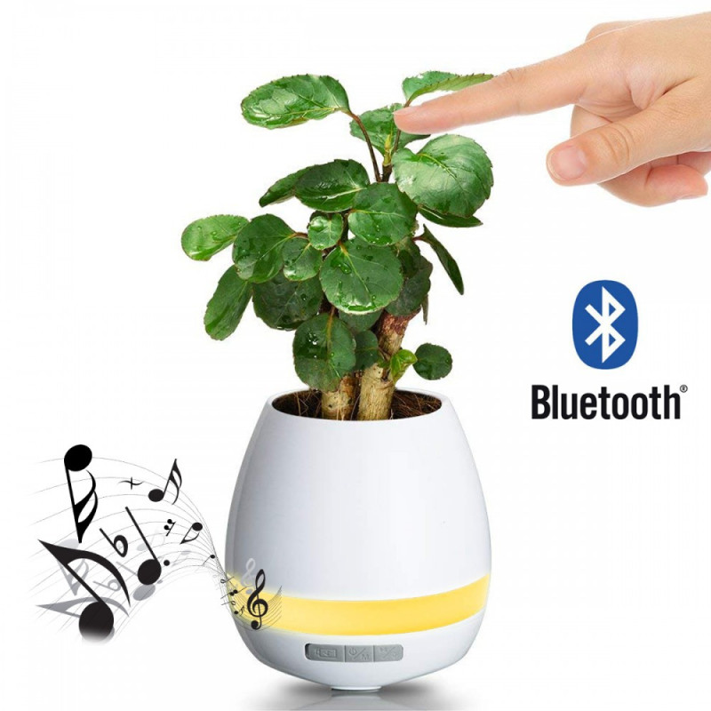 Pot de fleur musical bluetooth