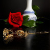 Rose Eternelle en Or Avec Vase 