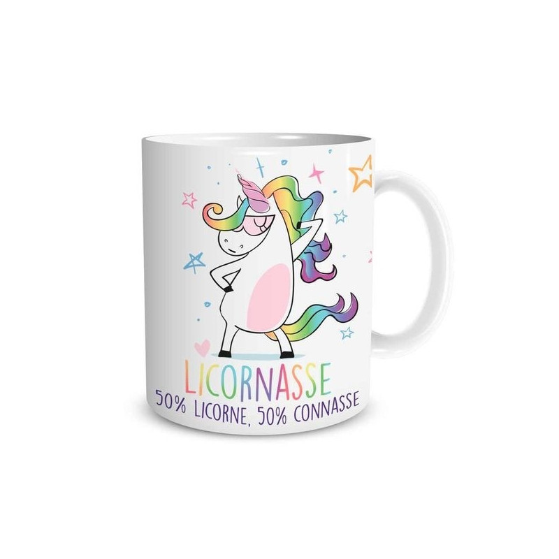 Mug licornasse - 50 % licorne, 50% connasse