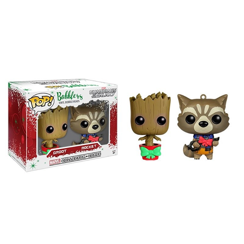 Figurine pop de Noël - Les Gardiens de la galaxie - Groot et Rocket Racoon