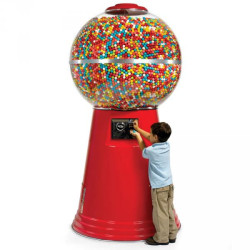 Distributeur géant de boules de chewing-gum