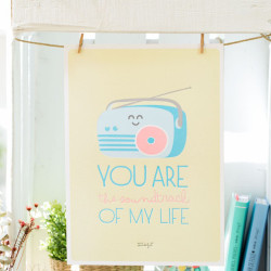Affiche summer en relief – You are the soundtrack of my life