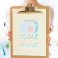 Affiche summer en relief – You are the soundtrack of my life