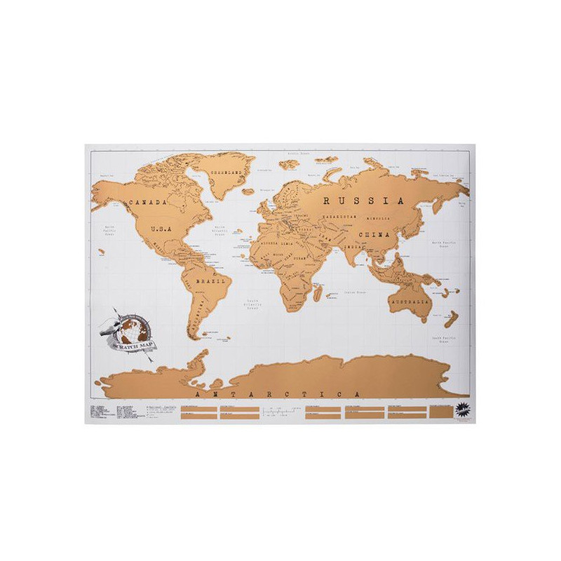 Carte du Monde à gratter XXL