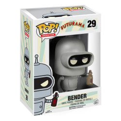 Figurine Pop! Futurama Bender et bouteille 