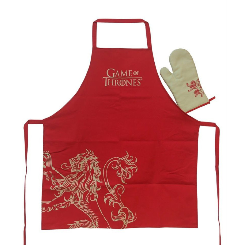 Set tablier Gant de cuisine Game of Thrones Lannister