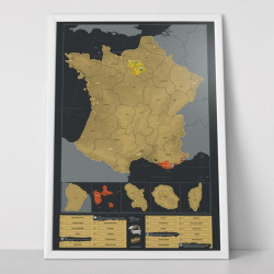 Carte de France à gratter Luxe