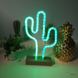 Lampe néon cactus