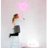 Lampe murale néon coeur rose