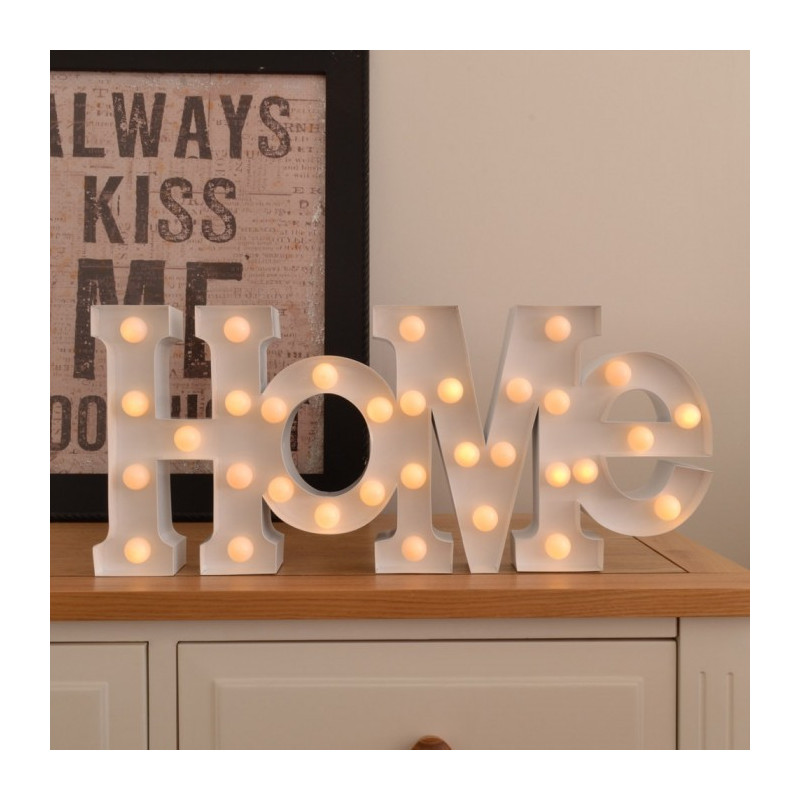 Lampe design "HOME" blanche