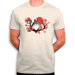 T-shirt Totoro sur une branche de cérisier