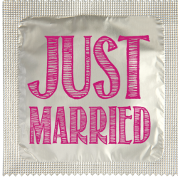 Just Married Lettrage Rose