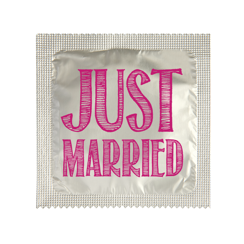 Just Married Lettrage Rose