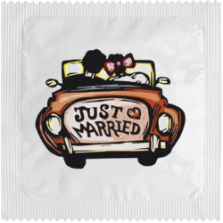 Just Married by car