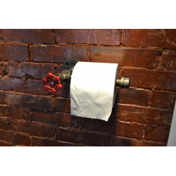 Porte-papier toilette en tuyau industriel