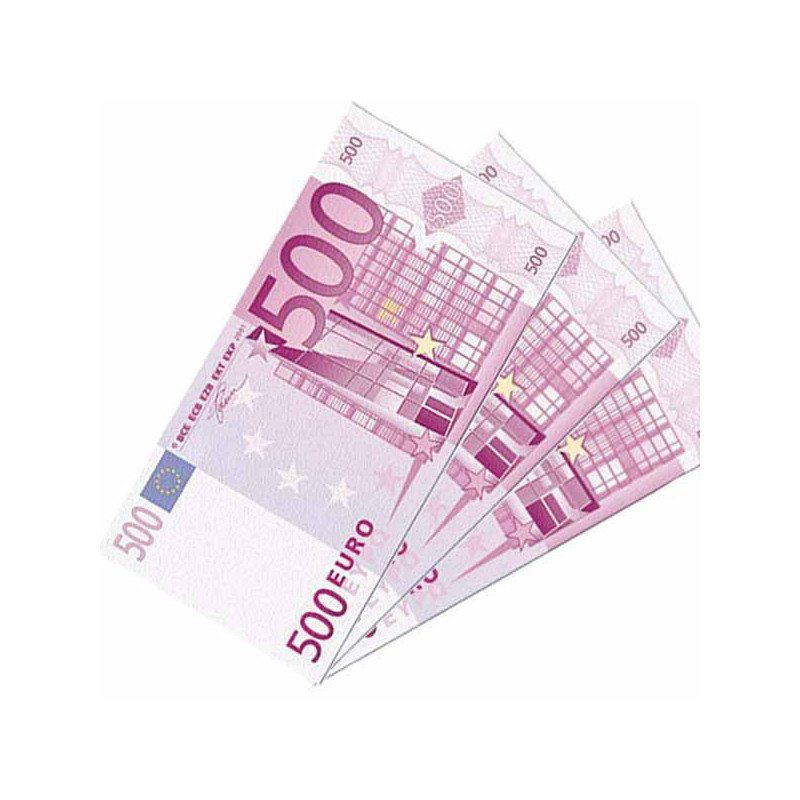Mouchoirs billets de 500 euros