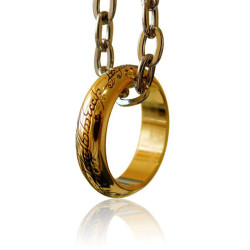 Réplique de l'anneau unique du Seigneur des Anneaux (plaqué or)