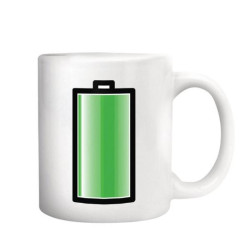 Mug Batterie Thermoréactif blanc