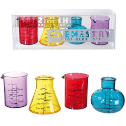 Lot de 4 shooters style chimie 