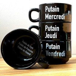 Set de 5 tasses Putain de semaine