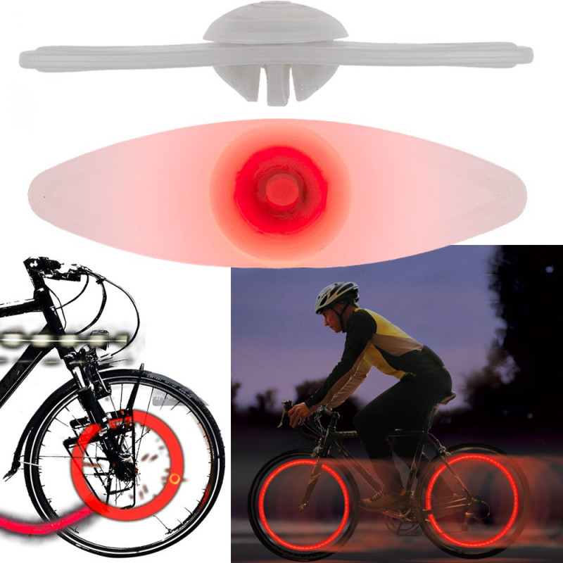 Lampes roues de vélo - Leds rouge