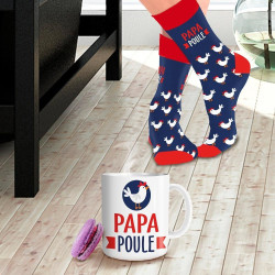 Coffret mug chaussettes Papa Poule