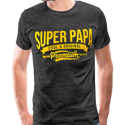 T-shirt humoristique Super Papa Premium L