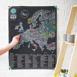 Carte d'Europe à gratter...