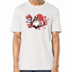 T-shirt Totoro sur une branche de cérisier