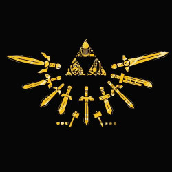 T-Shirt Triforce du Courage Zelda