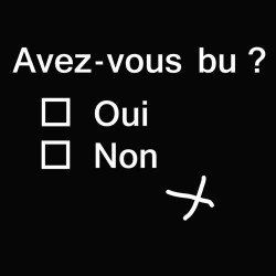 T-shirt - Sondage : Avez-vous bu ?