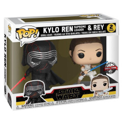 Lot 2 Figurines Funko Pop! Star Wars Kylo Ren et Rey