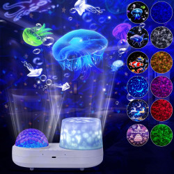 Veilleuse Enfant Galaxie 360° LED Projecteur Constellation Océan Étoilé