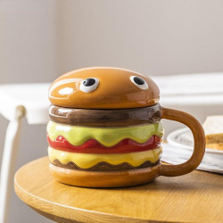 Mug couvercle Hamburger en céramique