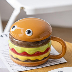 Mug couvercle Hamburger en céramique