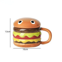 Mug couvercle Hamburger en céramique