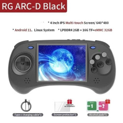 Console Retrogaming Portable Anbernic RG ARC 6 Boutons Saturn 80000 JEUX