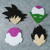 8 dessous de verres feutres Dragon Ball Z