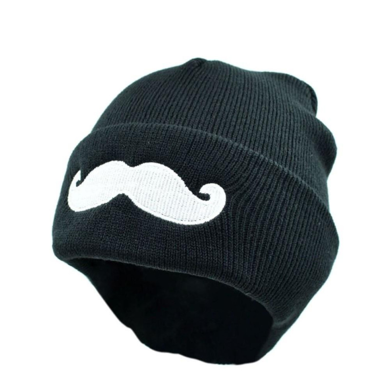 Bonnet moustache geek