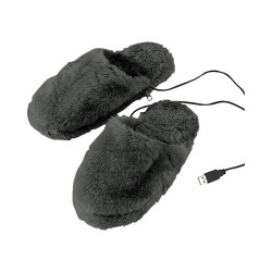 Chaussons chauffants USB noir