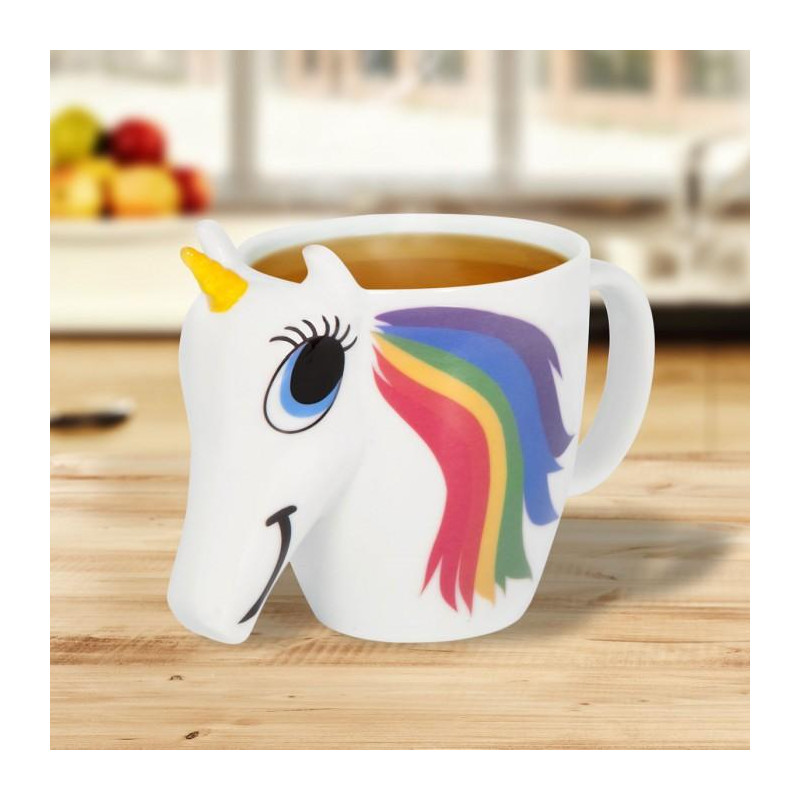 Mug 3D thermoréactif Licorne