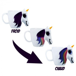 Mug 3D thermoréactif Licorne