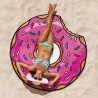 Serviette de plage Donuts rose