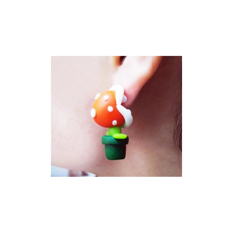 Boucles d'oreilles Mario Piranha Plant