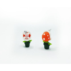 Boucles d'oreilles Mario Piranha Plant