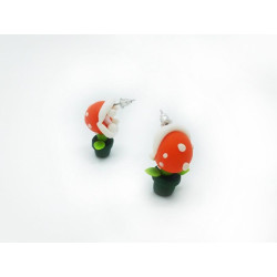 Boucles d'oreilles Mario Piranha Plant