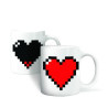 Mug thermique coeur pixels