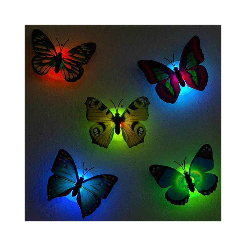 Papillons LED lumineux murales